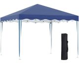 3x3(m) Pop Up Gazebo Marquee Tent for Garden w/ Carry Bag Blue - Blue - Outsunny 5056534574307 5056534574307