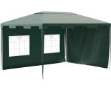 3 x 4 m Garden Gazebo Outdoor Canopy Marquee Party Tent Green - Green - Outsunny 5056534571320 5056534571320