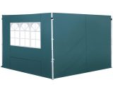 Gazebo Replacement Exchangeable Side Wall Panels w/ Window Green - Green - Outsunny 5060265998790 5060265998790
