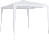 Garden Gazebo Marquee Party Tent Wedding Canopy Patio White 2.7 x 2.7m - White - Outsunny 5060265999148 5060265999148