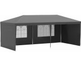 6m x 3m Garden Gazebo Marquee Canopy Party Tent Canopy Patio Dark Grey - Dark Grey - Outsunny 5056534552633 5056534552633