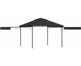 Vidaxl - Gazebo with Double Extending Roofs 3x3x2.75 m Anthracite 180g/m² Anthracite 8719883771281 8719883771281