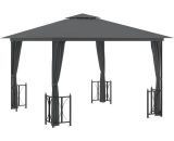 Vidaxl - Gazebo with Sidewalls&Double Roofs 3x3 m Anthracite Anthracite 8720286802700 8720286802700