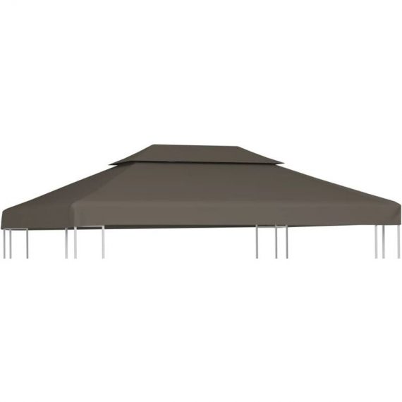 Vidaxl - 2-Tier Gazebo Top Cover 310 g/m² 4x3 m Taupe Taupe 8718475704720 8718475704720