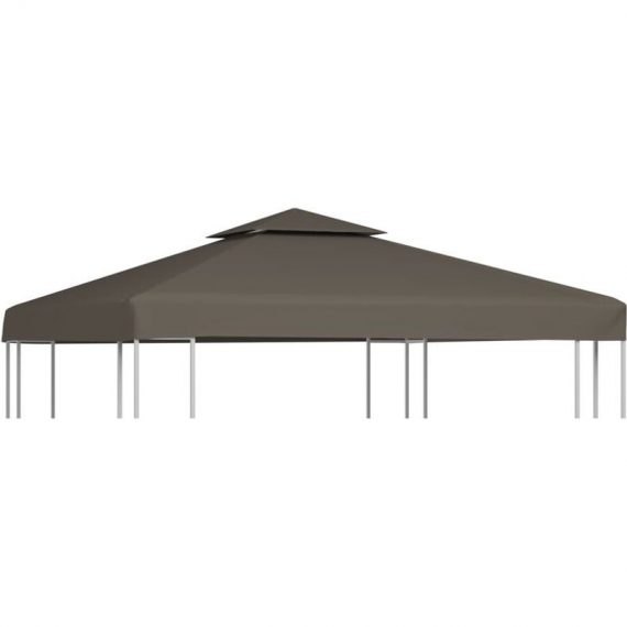 Vidaxl - 2-Tier Gazebo Top Cover 310 g/m² 3x3 m Taupe Taupe 8718475704683 8718475704683