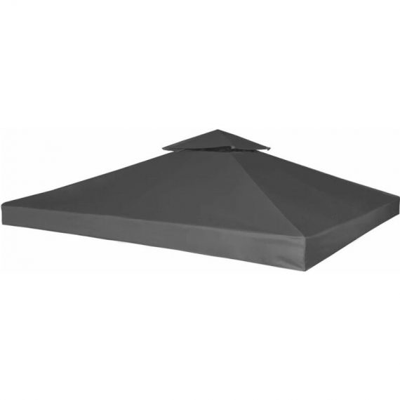 Gazebo Cover Canopy Replacement 310 g / m2 Dark Grey 3 x 3 m VDTD26290 - Topdeal VDTD26290_UK 7738219430075