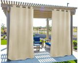 Outdoor Curtains Garden Patio Gazebo Blackout Curtains Windproof uv Protection Mildew Resistant Insulated Curtains with Buttonholes 52' x 84' 2 BAY-33282 6286528566639