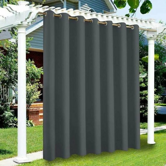 Waterproof Blackout Door Curtain for Outdoor, Garden, Patio, Gazebo with Grommets for Sliding Door,1 Panels, 132X137cm BAY-26636 6286528500176