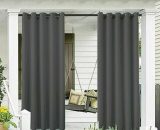 Outdoor Curtains Garden Patio Gazebo Blackout Curtain Windproof uv Protection Mildew Resistant, Thermal Insulated Curtains with Eyelet,W 120cm x h LZL-C-0908078 6286492400885
