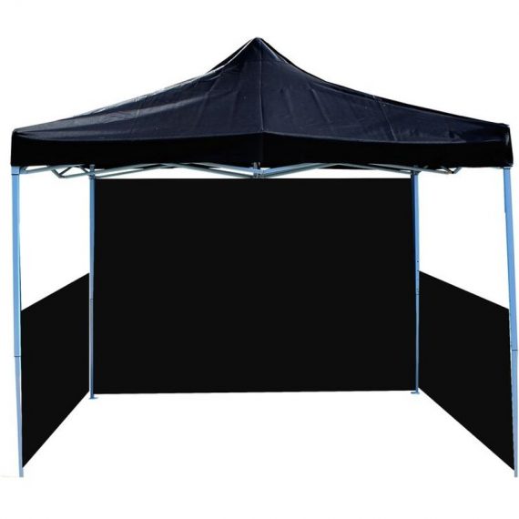 Primematik - Folding gazebo tent canopy black 300x450cm with side fabrics DS03300 8434852056175