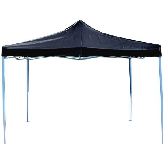 PrimeMatik - Folding gazebo tent canopy black 300x450cm DS01300 8434852056137