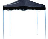 PrimeMatik - Folding gazebo tent canopy black 250x250cm DS01100 8434852056113
