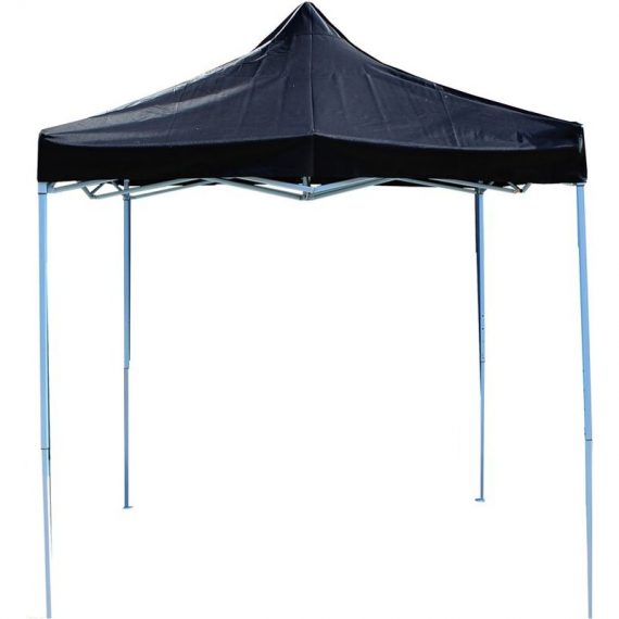 PrimeMatik - Folding gazebo tent canopy black 250x250cm DS01100 8434852056113