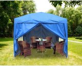 Greenbay Garden Pop Up Gazebo Party Tent Canopy With 4 Sidewalls and Carrying Bag Blue 2x2M 614PG20BU 7425650191978