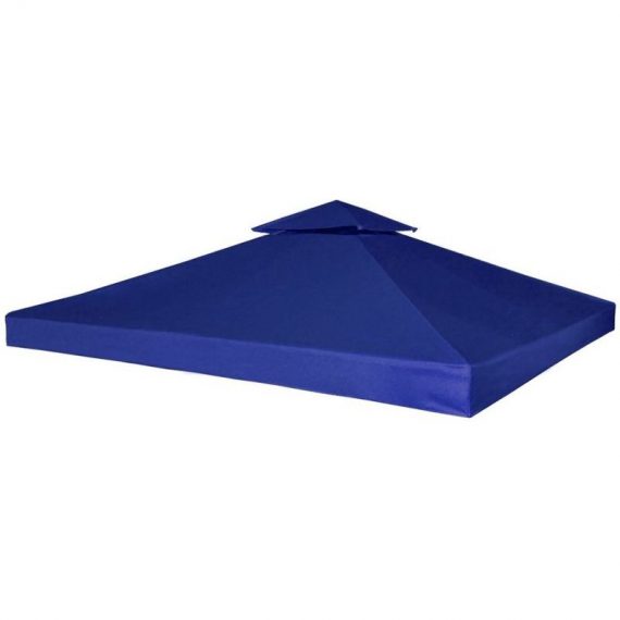 Gazebo Cover Canopy Replacement 310 g / m² Dark Blue 3 x 3 m VD26291 - Hommoo VD26291_UK 8077991510513