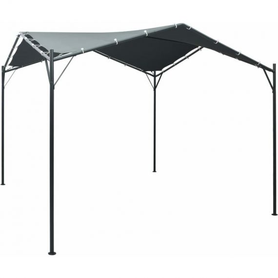 Gazebo Pavilion Tent Canopy 3x3 m Steel Anthracite - Hommoo DDvidaXL47962_UK