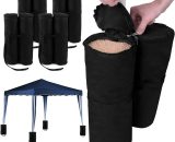 Gazebo Weight Set of 4 Pavilion Weights Feet Can Be Filled 4 Elements Each With 2 Sacks Stand Security Marquee Garden Pavilion Velcro - Deuba 102534 4250525320350