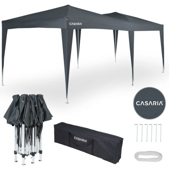 Gazebo 3x6m Capri Pop-Up Party Tent Outdoor Garden Patio Festival Canopy Marquee Anthracite 107096 4250525365412