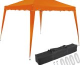 Pavilion 3x3m Gazebo Marquee Awning uv Protection 50+ Water-resistant Foldable Bag Folding Capri Party Tent Garden Patio Festival Pop Up Tent Orange 101195 4250525306965