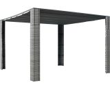 Devenirriche - Gazebo with Roof Poly Rattan 300x300x200 cm Grey and Anthracite - Anthracite MM-41464