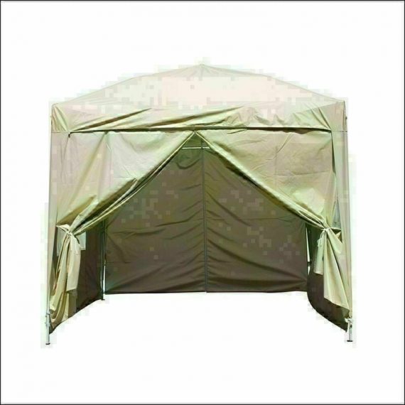 3 x 3m Garden Pop Up Gazebo Marquee Patio Canopy Wedding Party Tent - Beige 700-0085 5056391901377