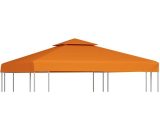 Devenirriche - Gazebo Cover Canopy Replacement 310 g / m Terracotta 3 x 3 m - Orange MM-0782