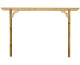 Arbor Garden Solutions - Corbel Screen Pergola, Plant Climbing Arbour, 3m (2 Uprights), (4 row kit), Rustic Brown CSPPCASB-FRK-3m-RB