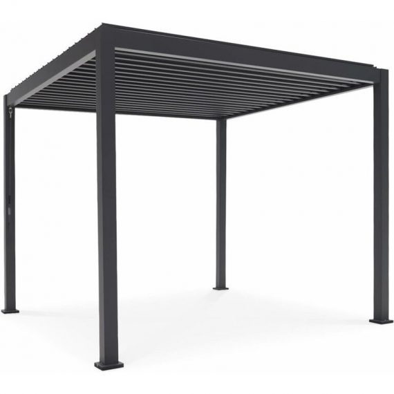 Alice's Garden - Louvred aluminum pergola with adjustable roof slats – 3x3m – Triomphe - Anthracite PGBC3X3AT 3760326997725
