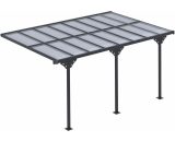 Outsunny - Outdoor Patio Gazebo Pergola, Aluminum Post, 4.35 x 3 m pc Roof - Grey 5056399118784 5056399118784