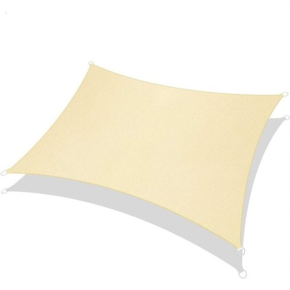 2×3 Meter Sand Rectangle Shade Sail, Waterproof Canvas 95% UV Protection, for Outdoor, Garden & Patio, Lawn, Decking Pergola CMH-465 7661328846829
