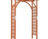 Costway - Wooden Garden Arch, Large Rose Trellis Pergola Arbour, Climbing Plant Wood Archway for Party Ceremony Wedding Backyard Lawn Patio OP70936 615200217587