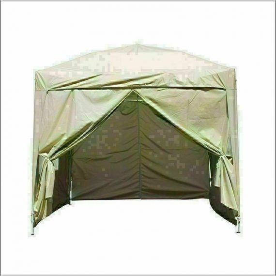 Aquariss - 2 x 2m Garden Pop Up Gazebo Marquee Patio Canopy Wedding Party Tent- Beige 700-0071 5056391901230