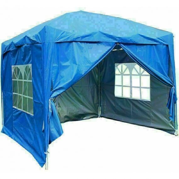 Aquariss - 2 x 2m Garden Pop Up Gazebo Marquee Patio Canopy Wedding Party Tent- Blue 700-0073 5056391901254