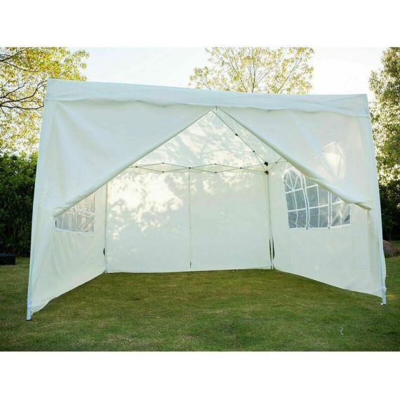Day Plus - DayPlus Pop up Gazebo with Sides 3m x 3m - Detachable Sides, Heavy Duty Waterproof Instant Sun Shade And Block Wind, Party Tent Outdoor ZD-3X3-M-4-NEW