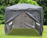 2x2m Pop Up Gazebo Outdoor Marquee Party Tent with 4 Leg Weights Bags Anthracite ZP-PUP-20AT 7425650345883