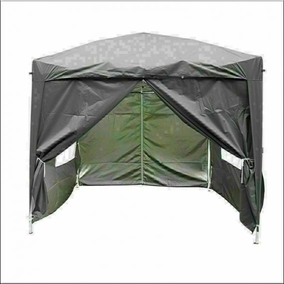 Aquariss - 2 x 2m Garden Pop Up Gazebo Marquee Patio Canopy Wedding Party Tent- Anthracite 700-0075 5056391901278