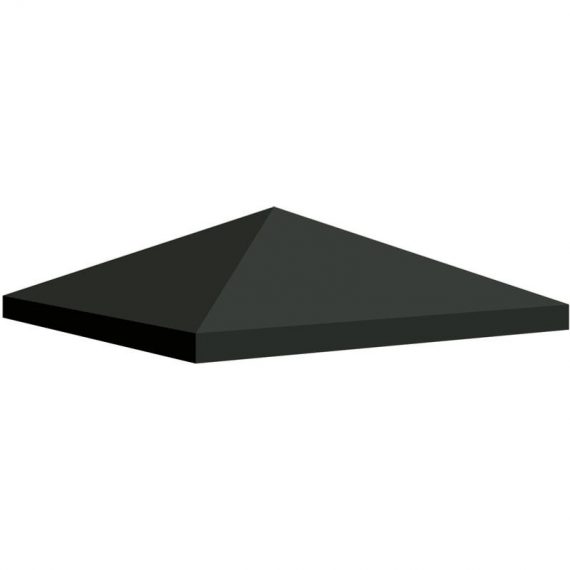 Telo di copertura superiore Top cover for 3x3m gazebo. Replacement cover in PVC-coated Oxford weave. Waterproof and UV-resistant. Colour black gazebo TCGG-3X3B 8051160938575