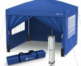 VOUNOT 3m x 3m Pop Up Gazebo with Sides & 4 Weight Bags & Carry Bag, Blue 7718465896668 6973424411612