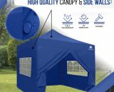 Adam And Bryson - caldarius gazebo 3x3 heavy duty Pop Up Gazebo Waterproof Marquee Garden Party Tent Canopy Gazebo for Garden Pop up Gazebo Garden GAZEBO BLUE 5060817071551