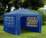 3x4m Gazebo Waterproof Sides Party Tent Marquee Garden Outdoor Canopy, Blue 333745 5056512957658