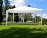 3x3m Pop Up Gazebo Waterproof Sides Party Tent Marquee Garden Outdoor Canopy, White 333735 5056512957559