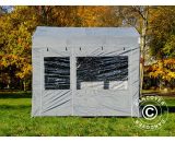 Dancover - Pop up gazebo FleXtents Pop up canopy Folding tent pro Trapezo 2x3 m Grey, incl. 4 sidewalls - Grey 5710828672215 5710828672215