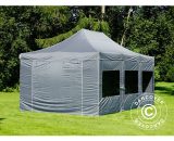 Dancover - Pop up gazebo FleXtents Pop up canopy Folding tent Xtreme 50 4x6 m Grey, incl. 8 sidewalls - Grey 5710828706965 5710828706965