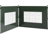 Outsunny Gazebo Side Panels, Sides Replacement with Window for 3x3(m) or 3x4m Pop Up Gazebo, 2 Pack, Green 84C-458V00GN 5056725348298