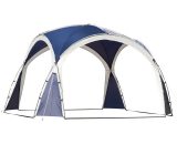 Outsunny 3.5 x 3.5M Gazebo Outdoor Marquee Tent Garden Sun Shelter Patio Spire Arc Pavilion Camp Sun Shade Blue and Grey 84C-110BU 5056534554835