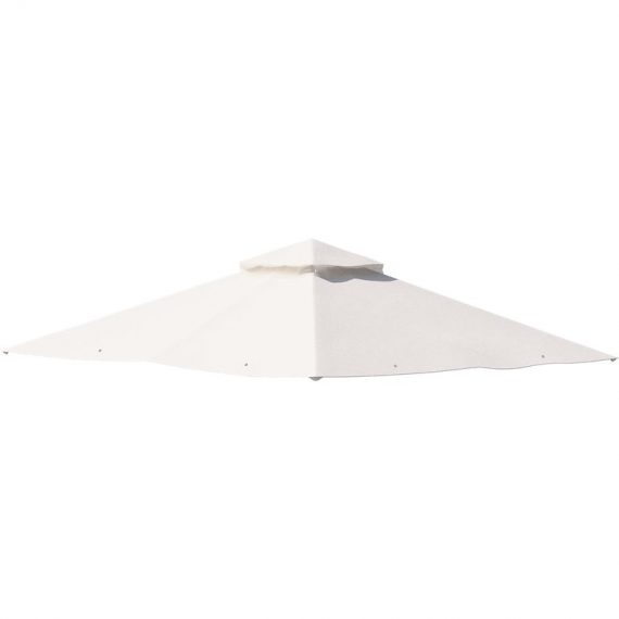 Outsunny 3x3(M) Replacement Gazebo Canopy, Double Tier Roof Top for Garden, Patio, Outdoor, Beige (TOP ONLY) 84C-314 5056534572266