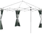 Outsunny Gazebo Side Panels, 2 Pack Sides Replacement, for 3x3(m) or 3x6m Pop Up Gazebo, with Doors and Windows, Green 84C-488V00GN 5056725502096