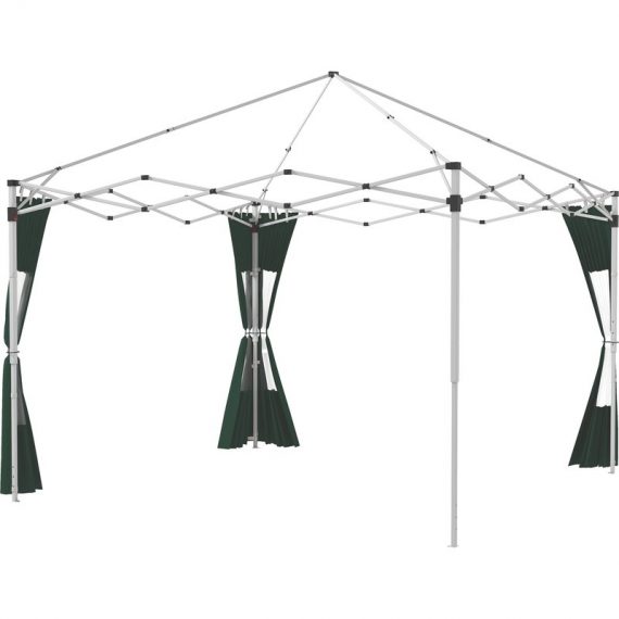 Outsunny Gazebo Side Panels, 2 Pack Sides Replacement, for 3x3(m) or 3x6m Pop Up Gazebo, with Doors and Windows, Green 84C-488V00GN 5056725502096